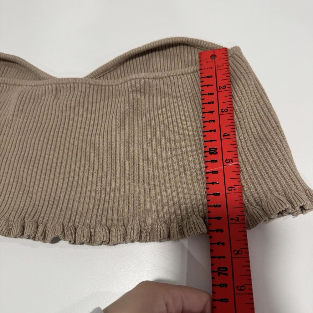 Women’s Majorelle Women's Tan Top Size Large L Croptop - Picture 8 of 9